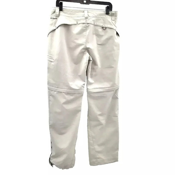 Womens Columbia Titanium Cargo Pants 10 OmniTech Convertible Shorts Khaki Vented - Picture 2 of 13
